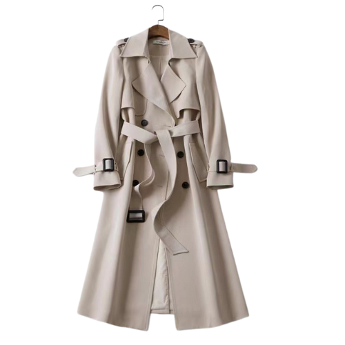 Lotte | Stylish Long Women's Coat with Double Buttons