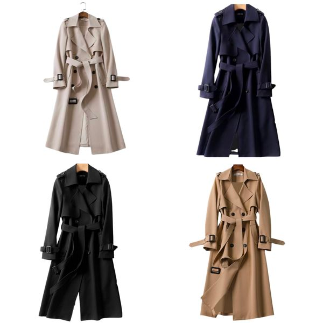 Lotte | Stylish Long Women's Coat with Double Buttons