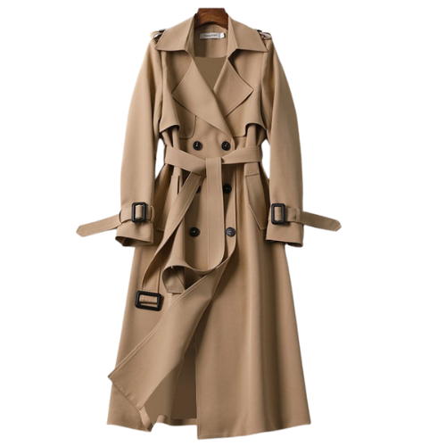 Lotte | Stylish Long Women's Coat with Double Buttons