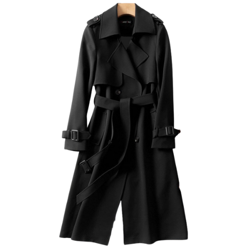Lotte | Stylish Long Women's Coat with Double Buttons