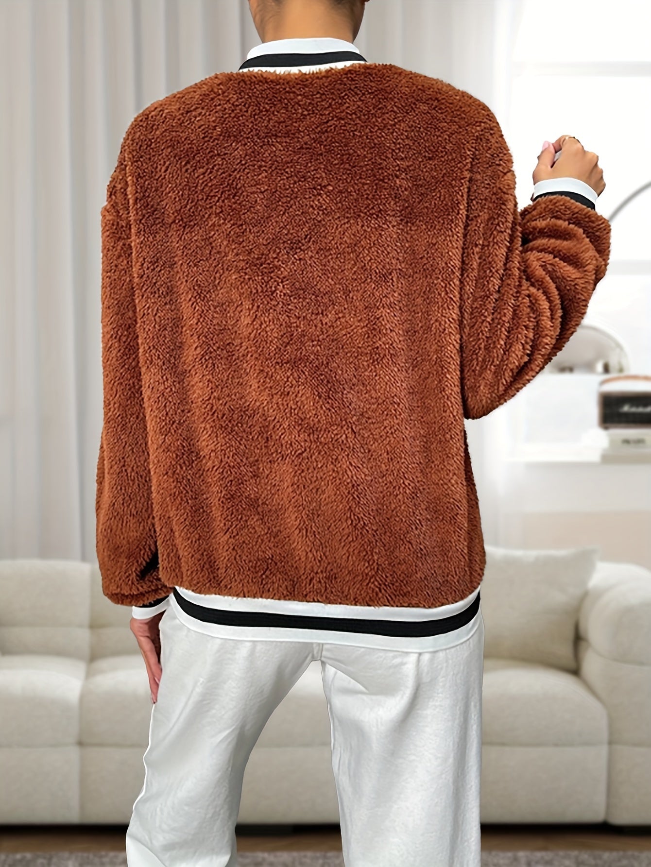 Lotte | Teddy Bomber Jacket Featuring Letter Print
