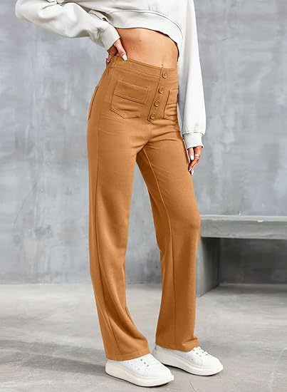 Luus | Chic High-Waisted Elastic Casual Pants