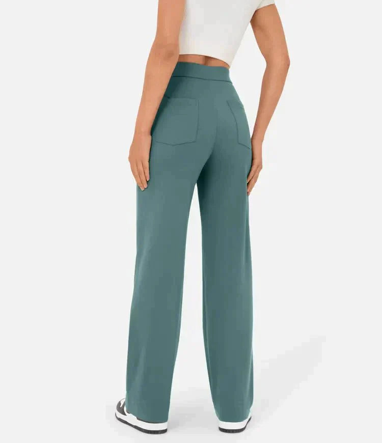 Luus | Chic High-Waisted Elastic Casual Pants