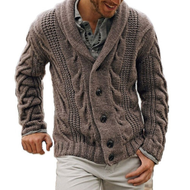 Max | Cozy Knitted Wool Cardigan for Men
