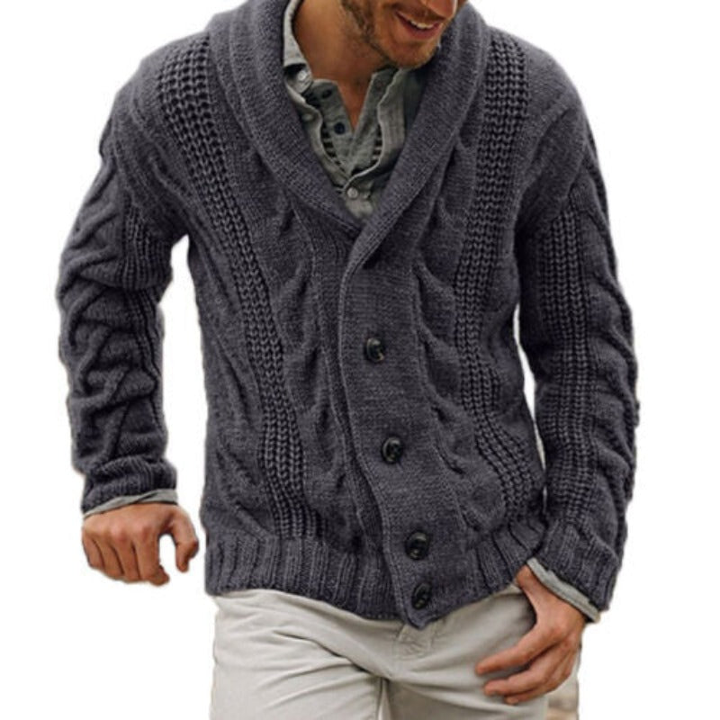 Max | Cozy Knitted Wool Cardigan for Men