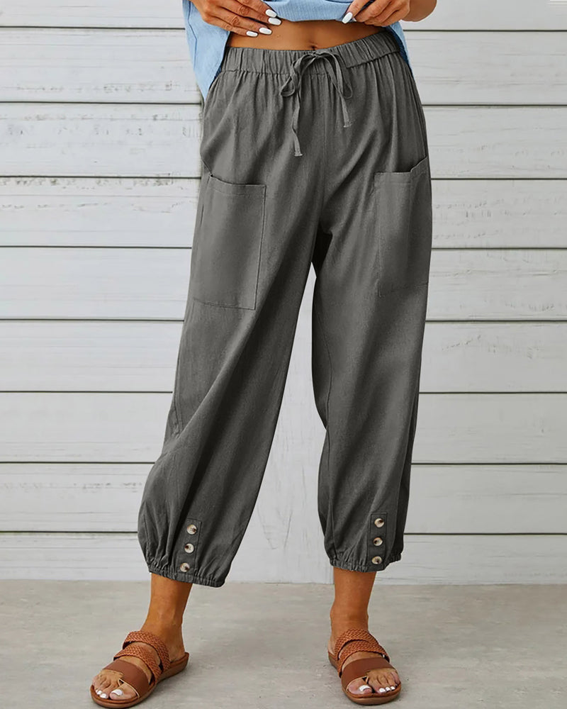 Nina | High-Waisted Loose Fit Trousers