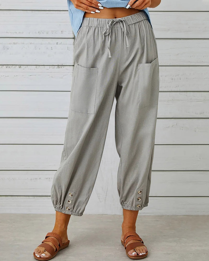 Nina | High-Waisted Loose Fit Trousers