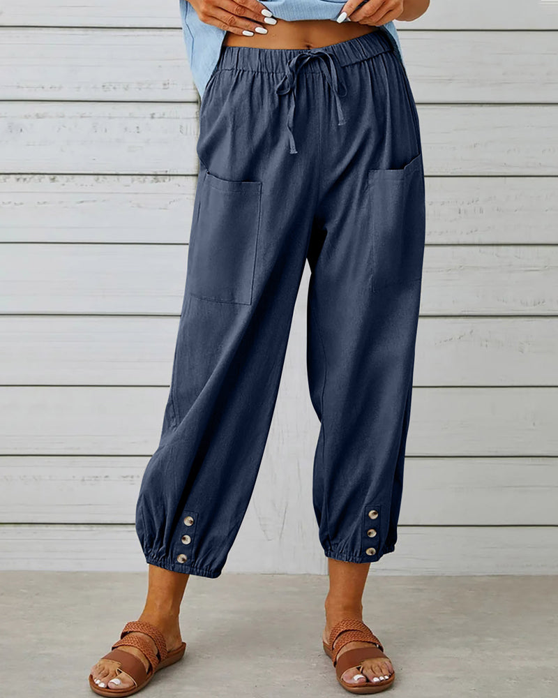 Nina | High-Waisted Loose Fit Trousers