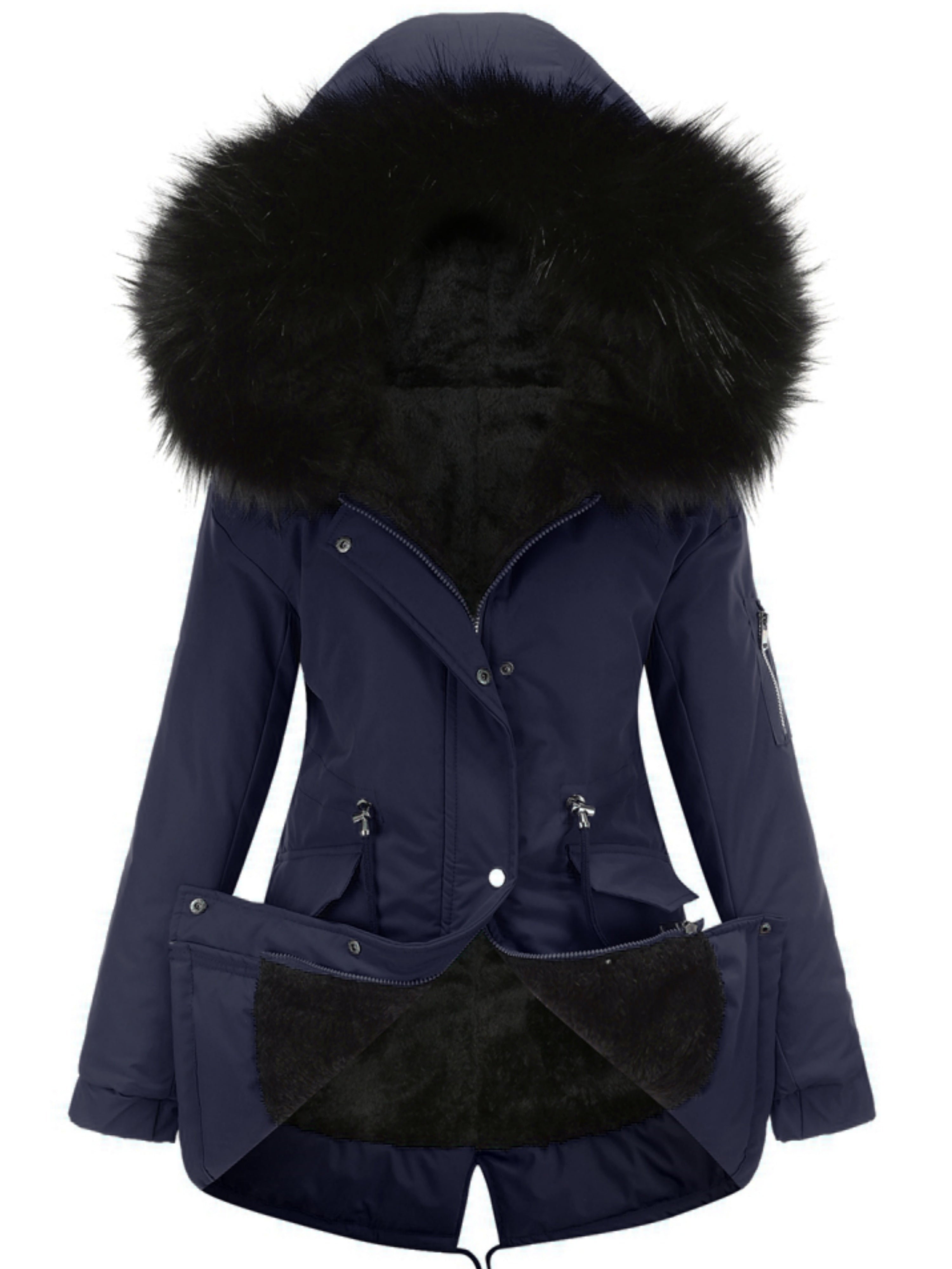 Nina | Cozy Zip-Up Fuzzy Hoodie Parka