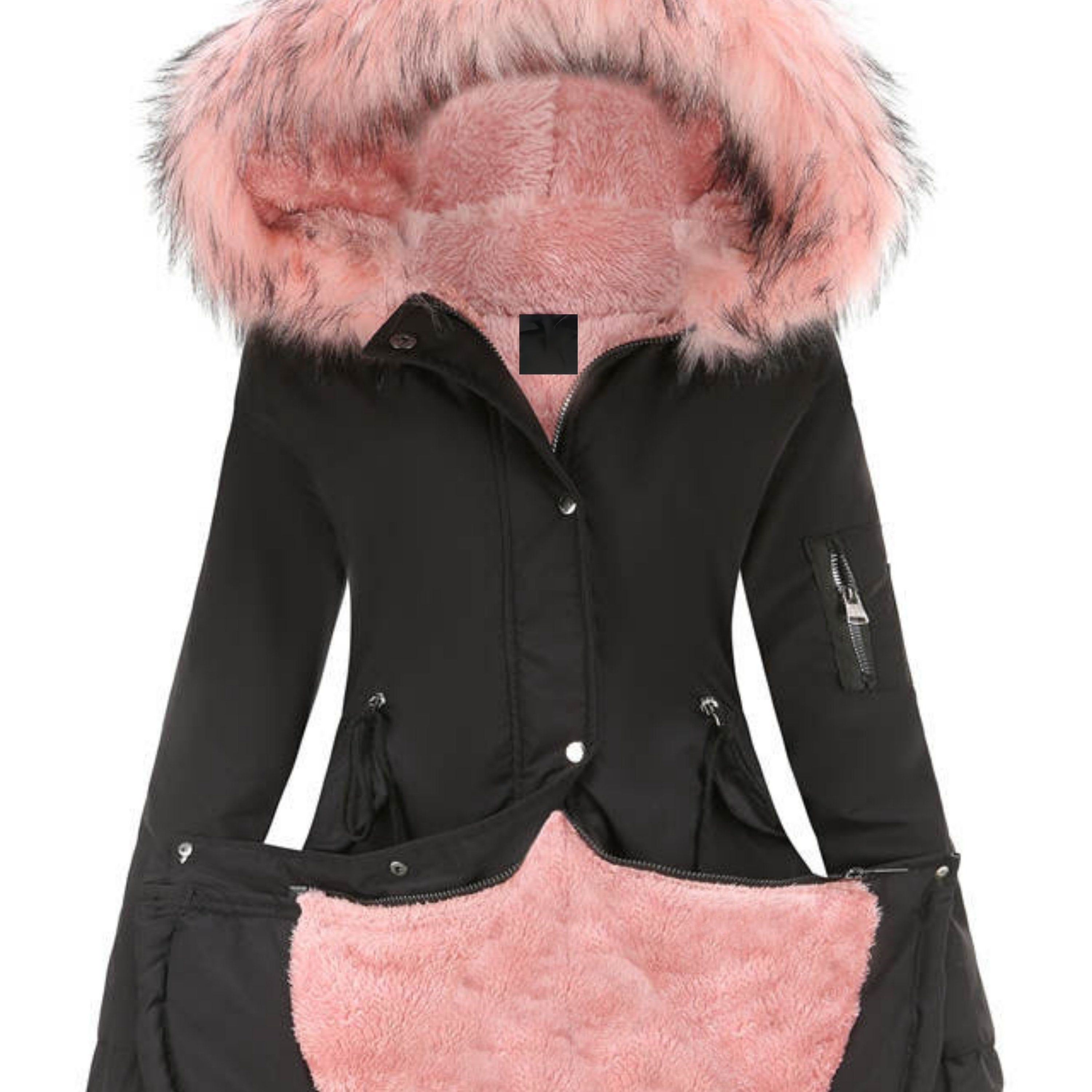 Nina | Cozy Zip-Up Fuzzy Hoodie Parka