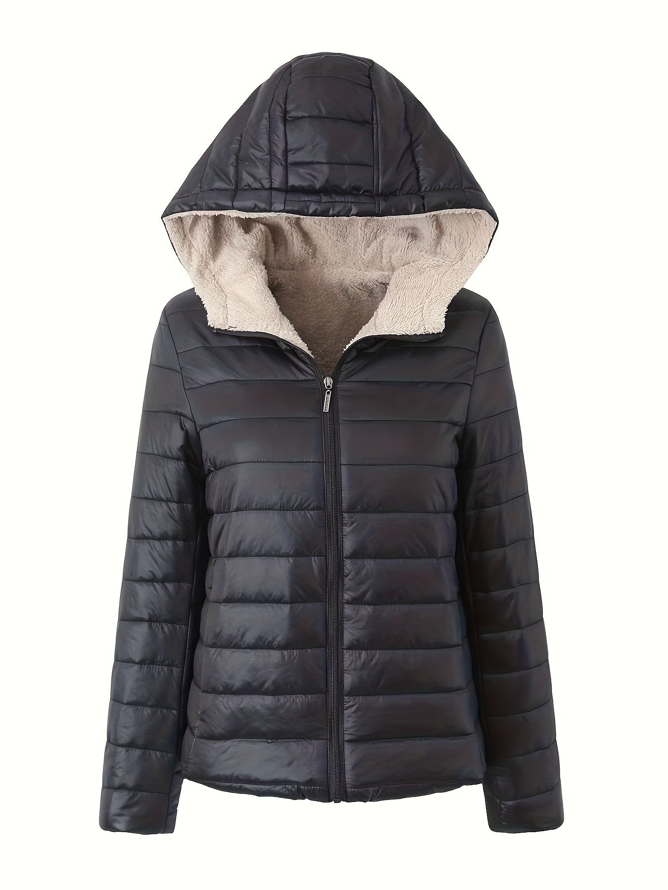 Nina | Cozy Puffer Jacket with Zip Closure and Faux Fur Lining