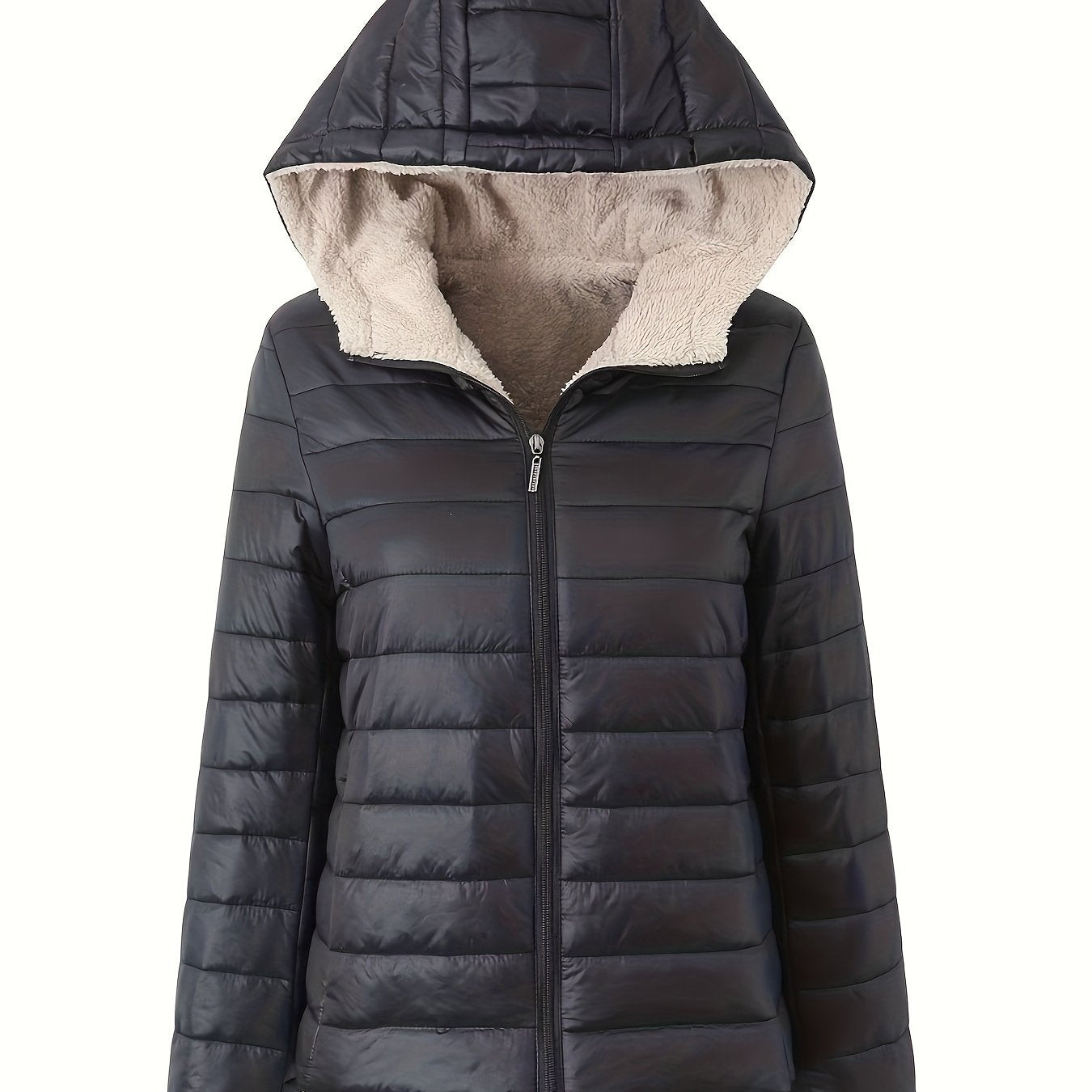 Nina | Cozy Puffer Jacket with Zip Closure and Faux Fur Lining