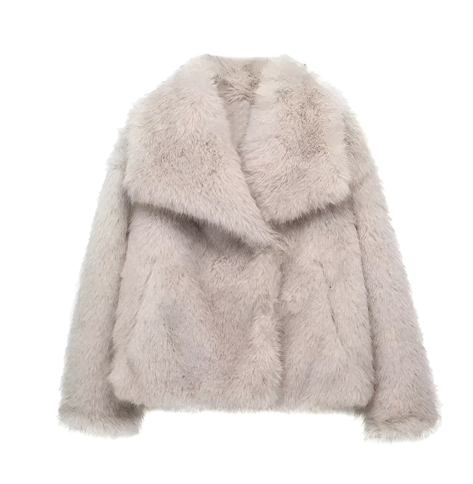 Noa | Cozy Light Beige Faux Fur Jacket