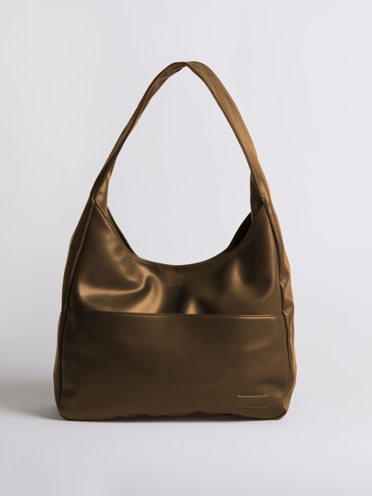 Simple Vegan Hobo Shoulder Bag - Empty Design
