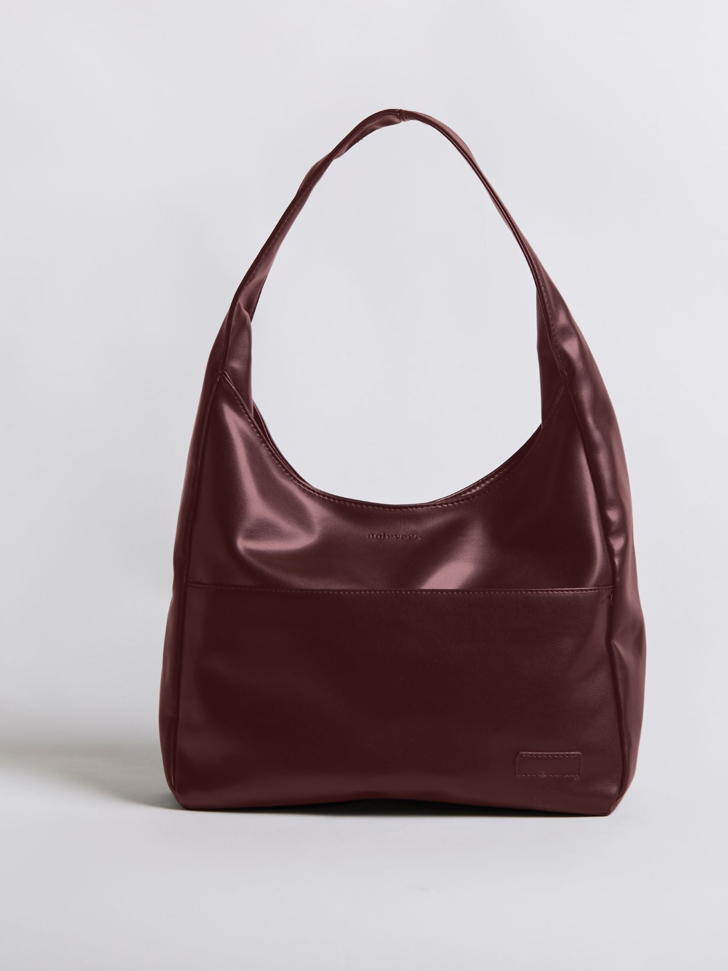 Simple Vegan Hobo Shoulder Bag - Empty Design