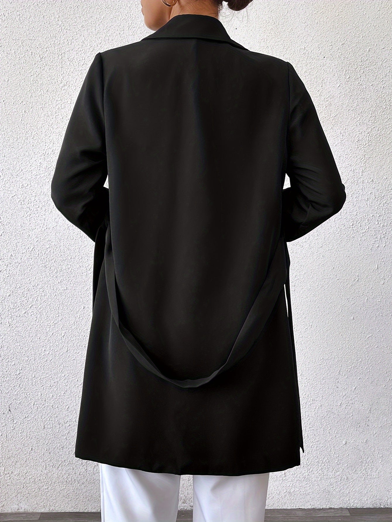 Remy | Dual-Sided Long Coat with Belted Tie