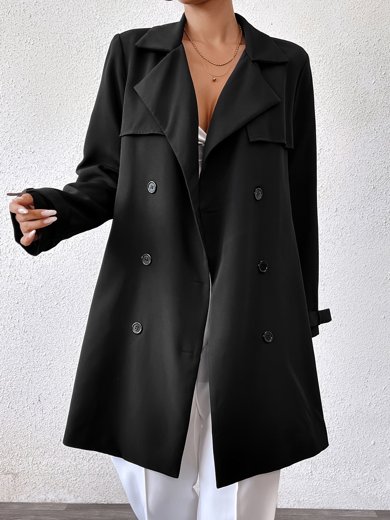 Remy | Dual-Sided Long Coat with Belted Tie