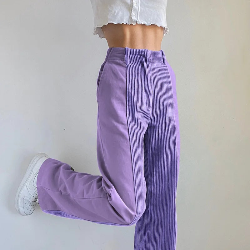 Sandra | Women's Vintage Patchwork Corduroy Pants