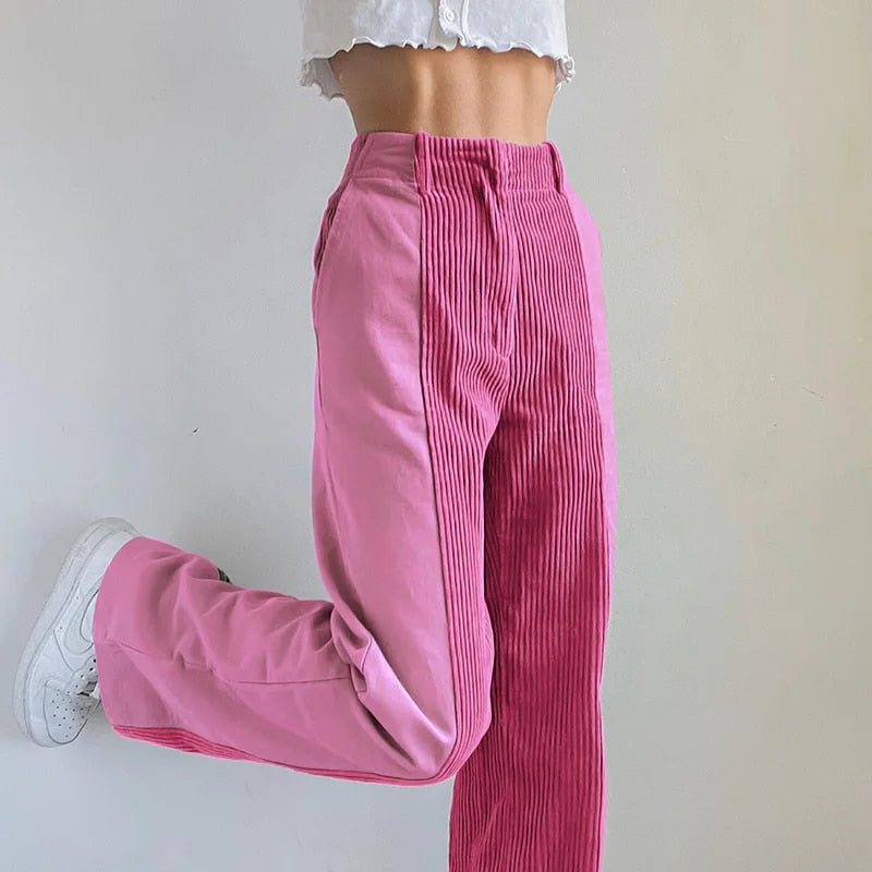 Sandra | Women's Vintage Patchwork Corduroy Pants