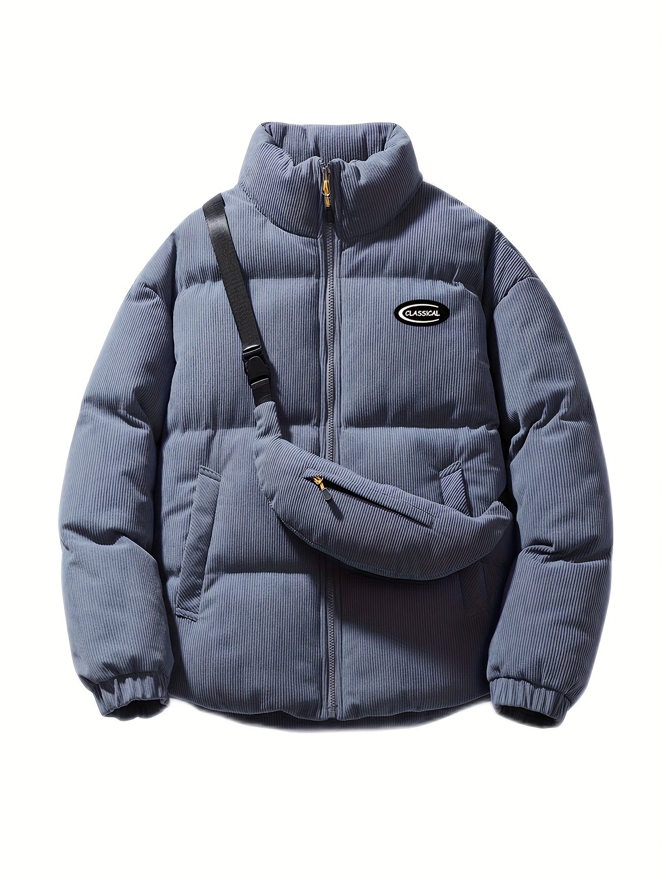 Sara | Corduroy Winter Coat with Matching Shoulder Bag