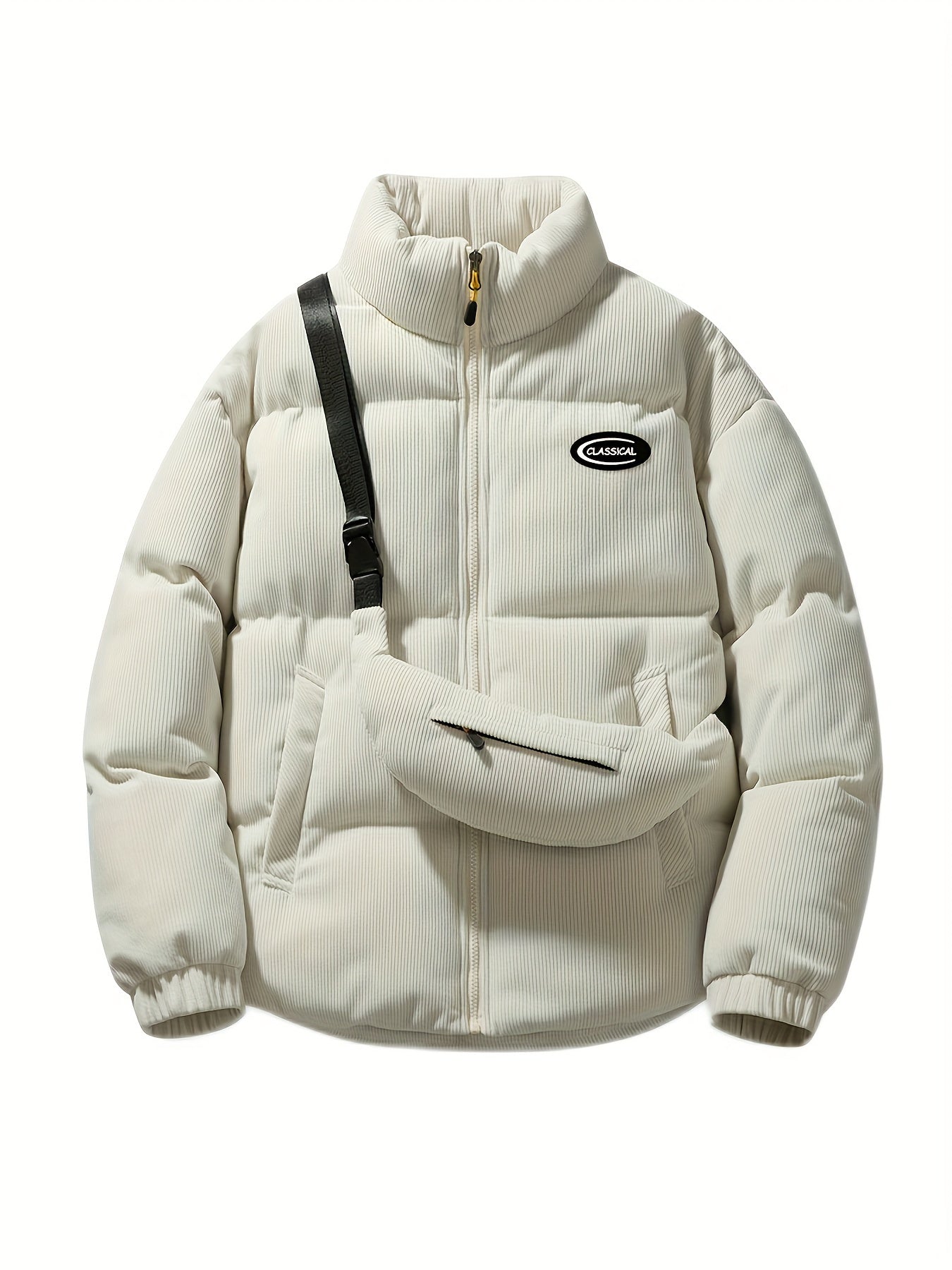 Sara | Corduroy Winter Coat with Matching Shoulder Bag