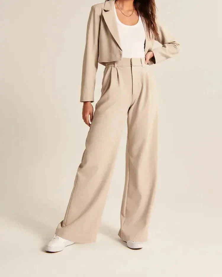 Saskia | High-Waisted Wide-Leg Pants