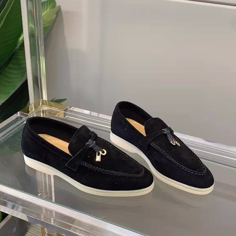 Zina - Women's Suede Loafers