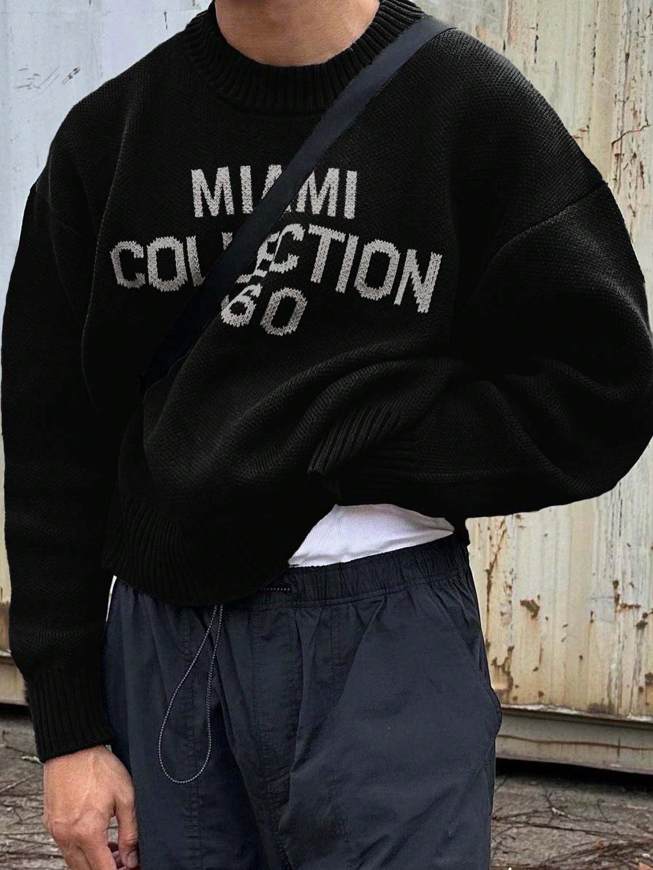 Sem | Men's Knitted Round Neck Jumper in American Street Style