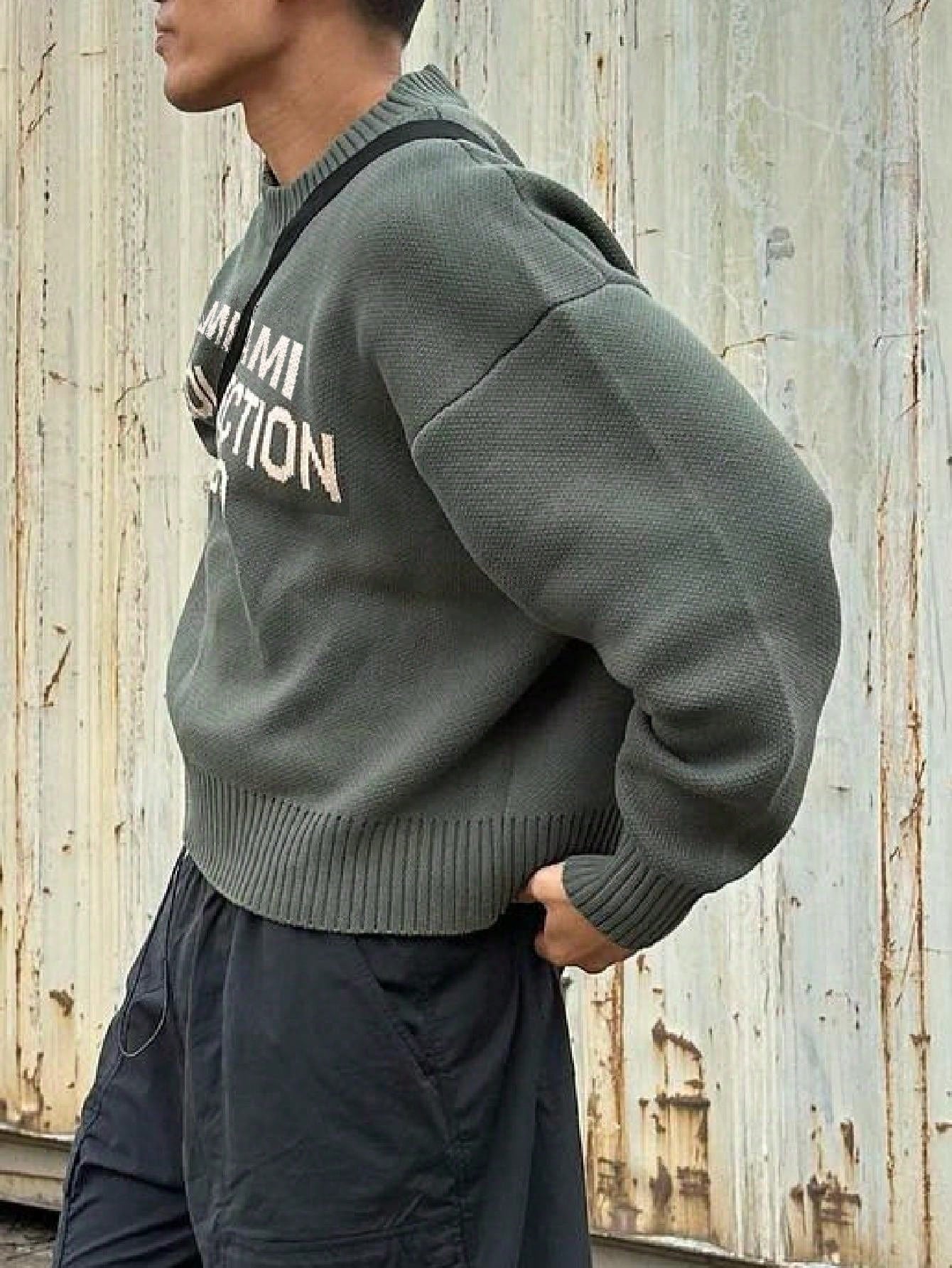 Sem | Men's Knitted Round Neck Jumper in American Street Style