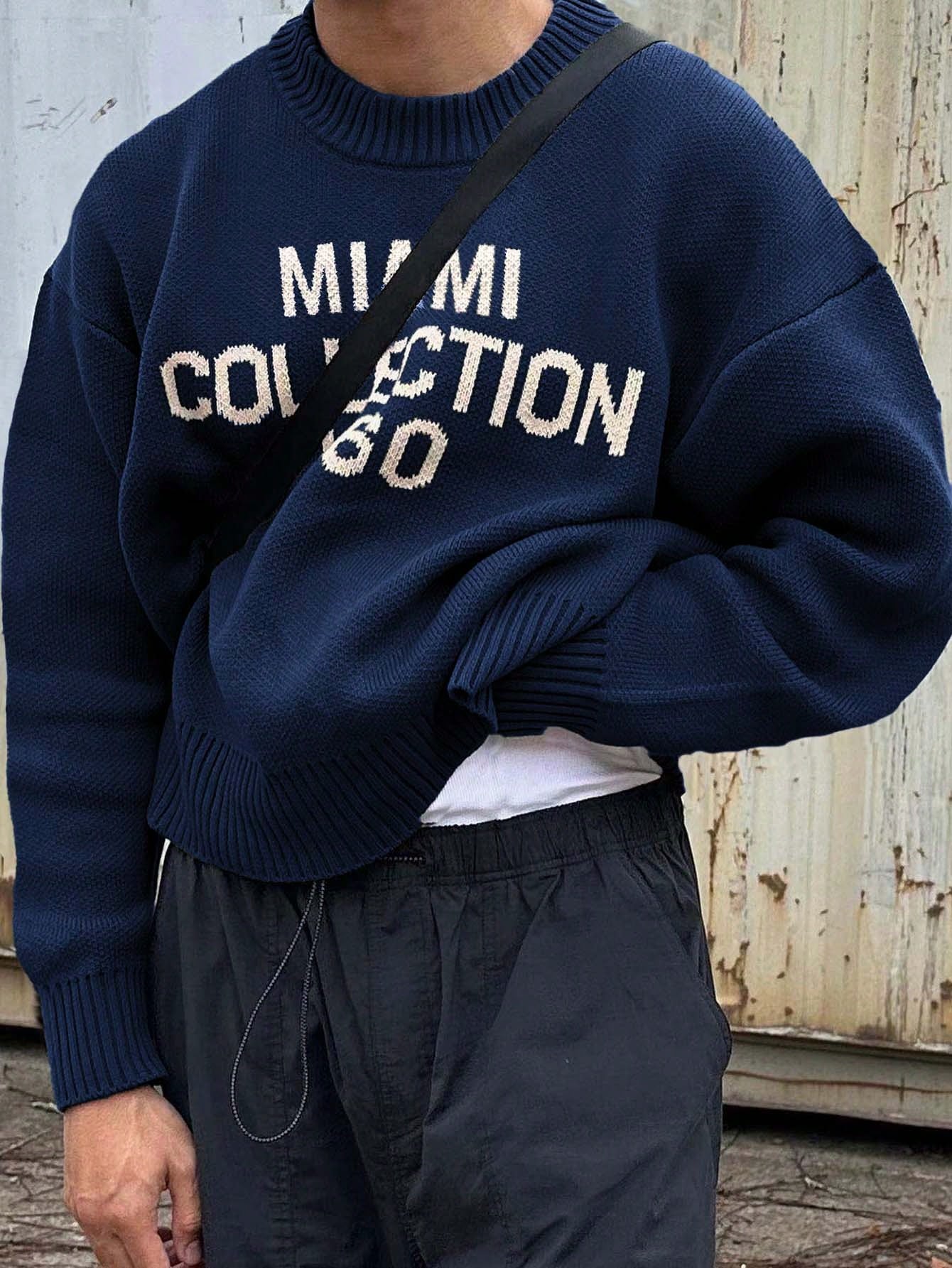 Sem | Men's Knitted Round Neck Jumper in American Street Style