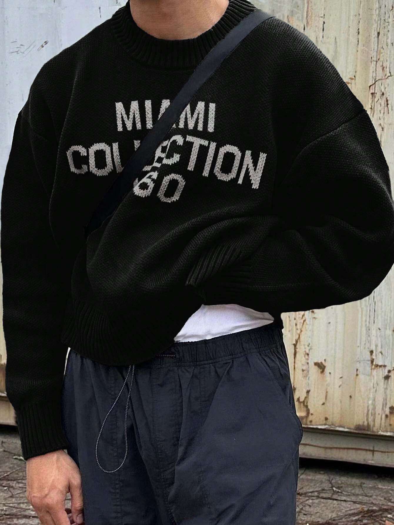 Sem | Men's Knitted Round Neck Jumper in American Street Style
