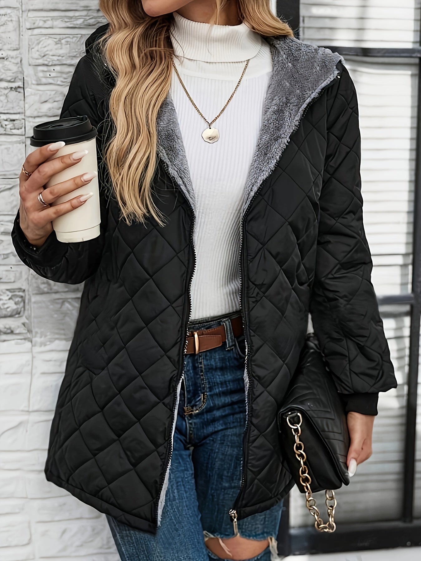 Sophie | Women's Geometric Patterned Puffer Jacket