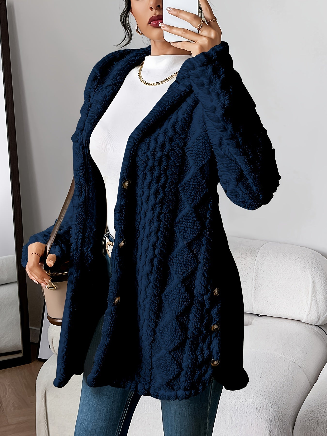 Sophie | Cozy Teddy Hoodie Coat