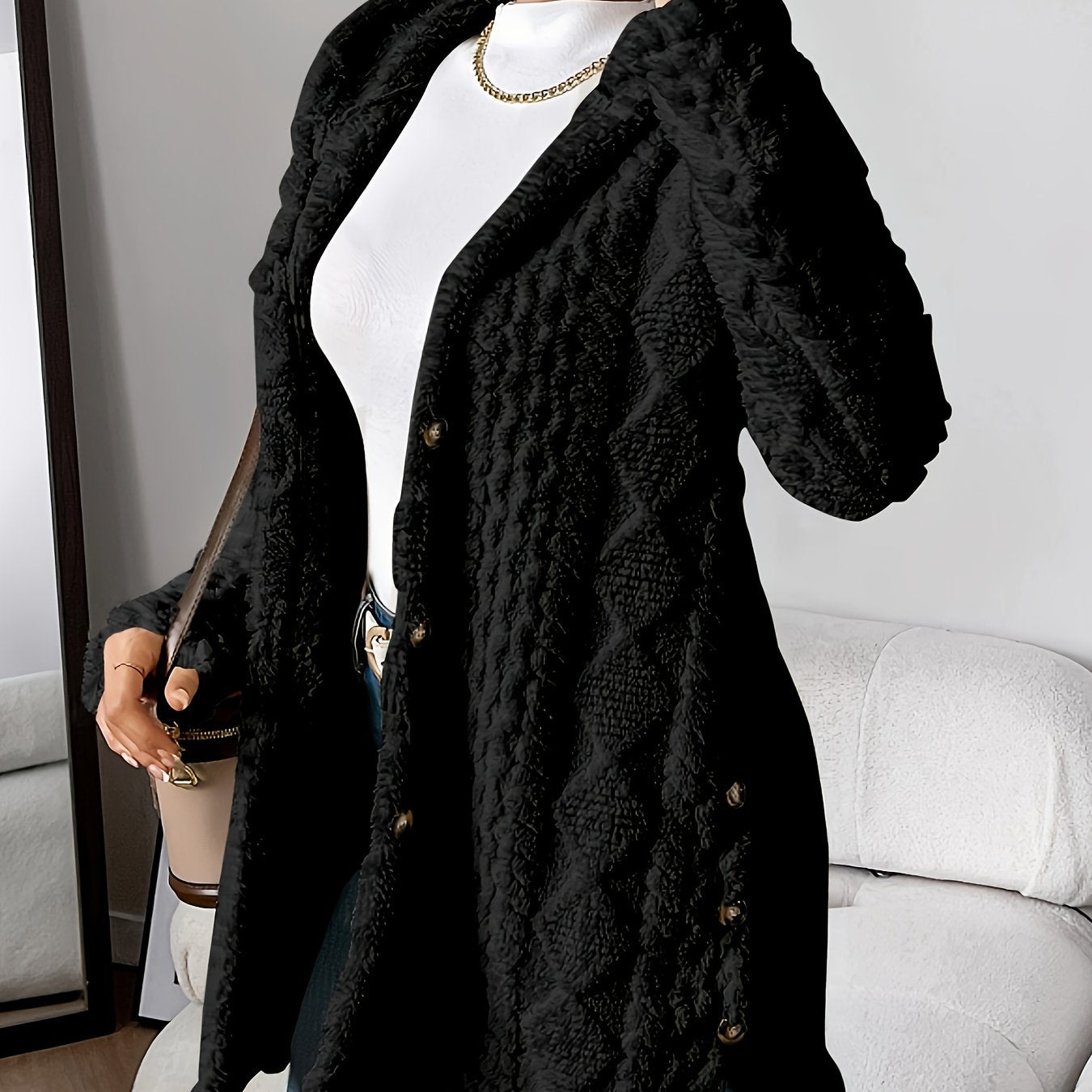 Sophie | Cozy Teddy Hoodie Coat
