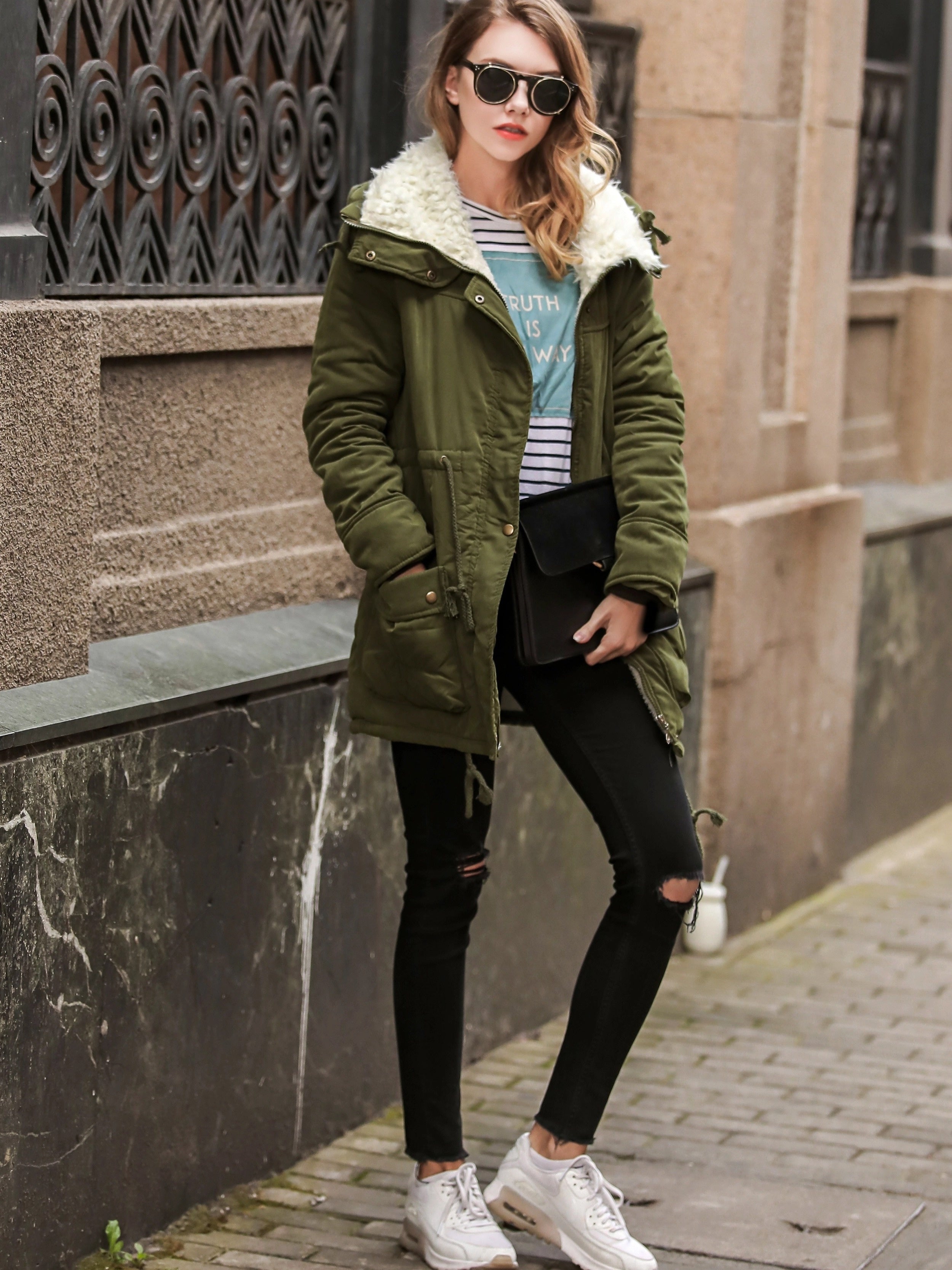 Sophie | Cozy Faux Fur Zip-Up Jacket with Adjustable Drawstring Waist