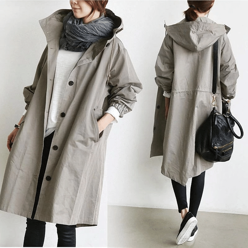 Stella | Women's Hooded Button-Up Windbreaker