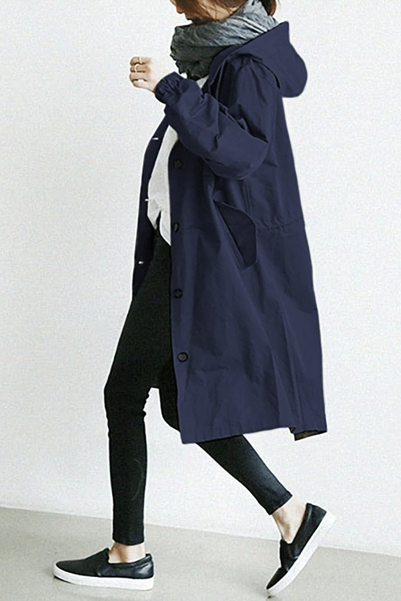 Stella | Women's Hooded Button-Up Windbreaker