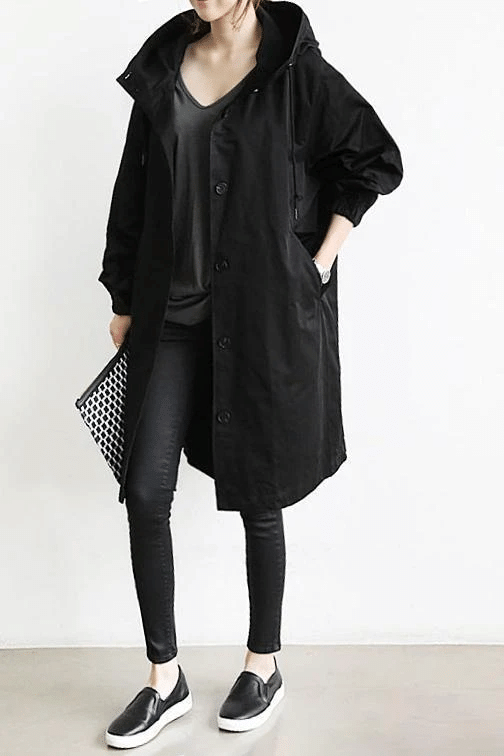 Stella | Women's Hooded Button-Up Windbreaker