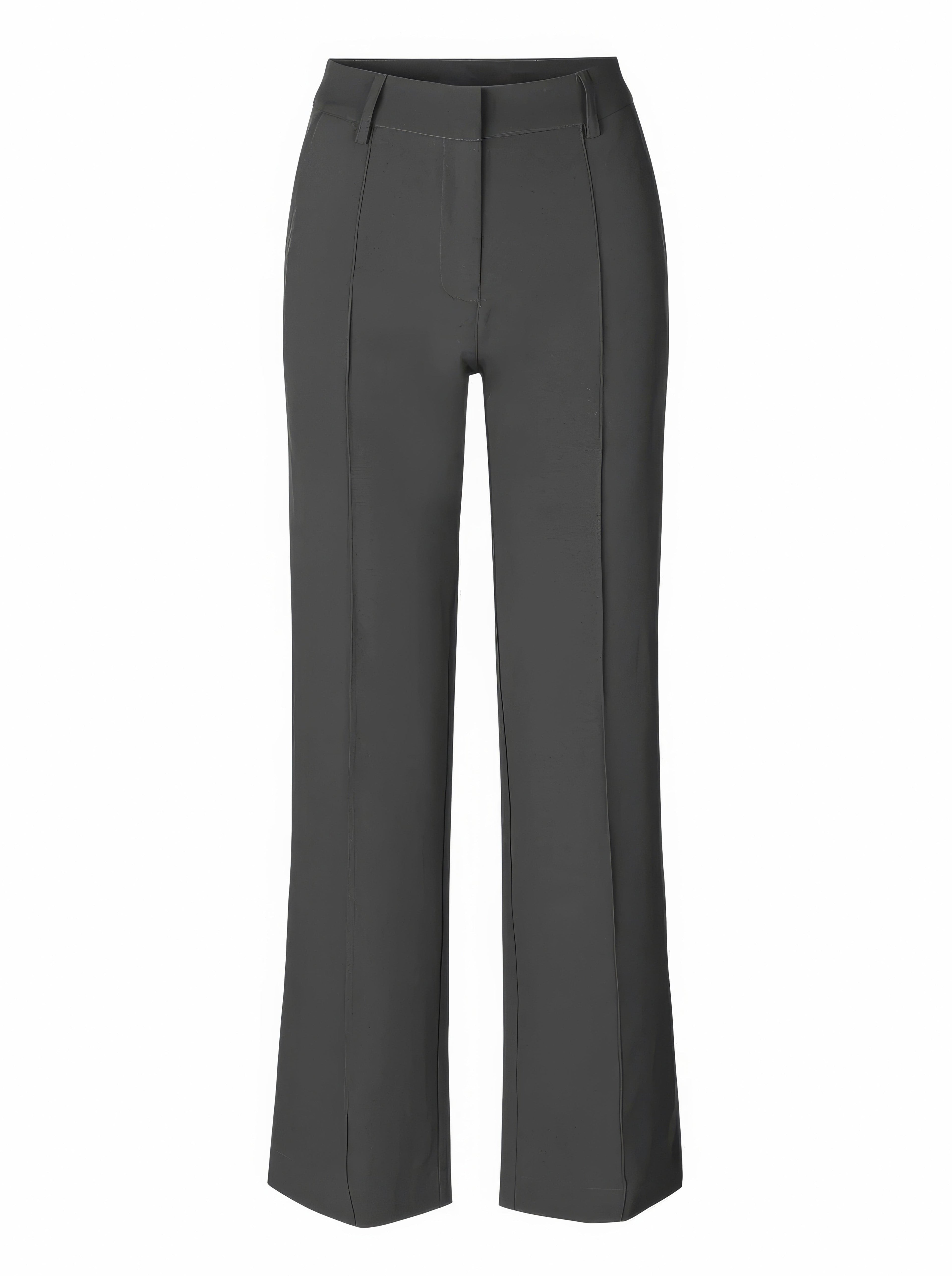High-Waisted Wide Leg Trousers for Women with Pockets and Belt Loops