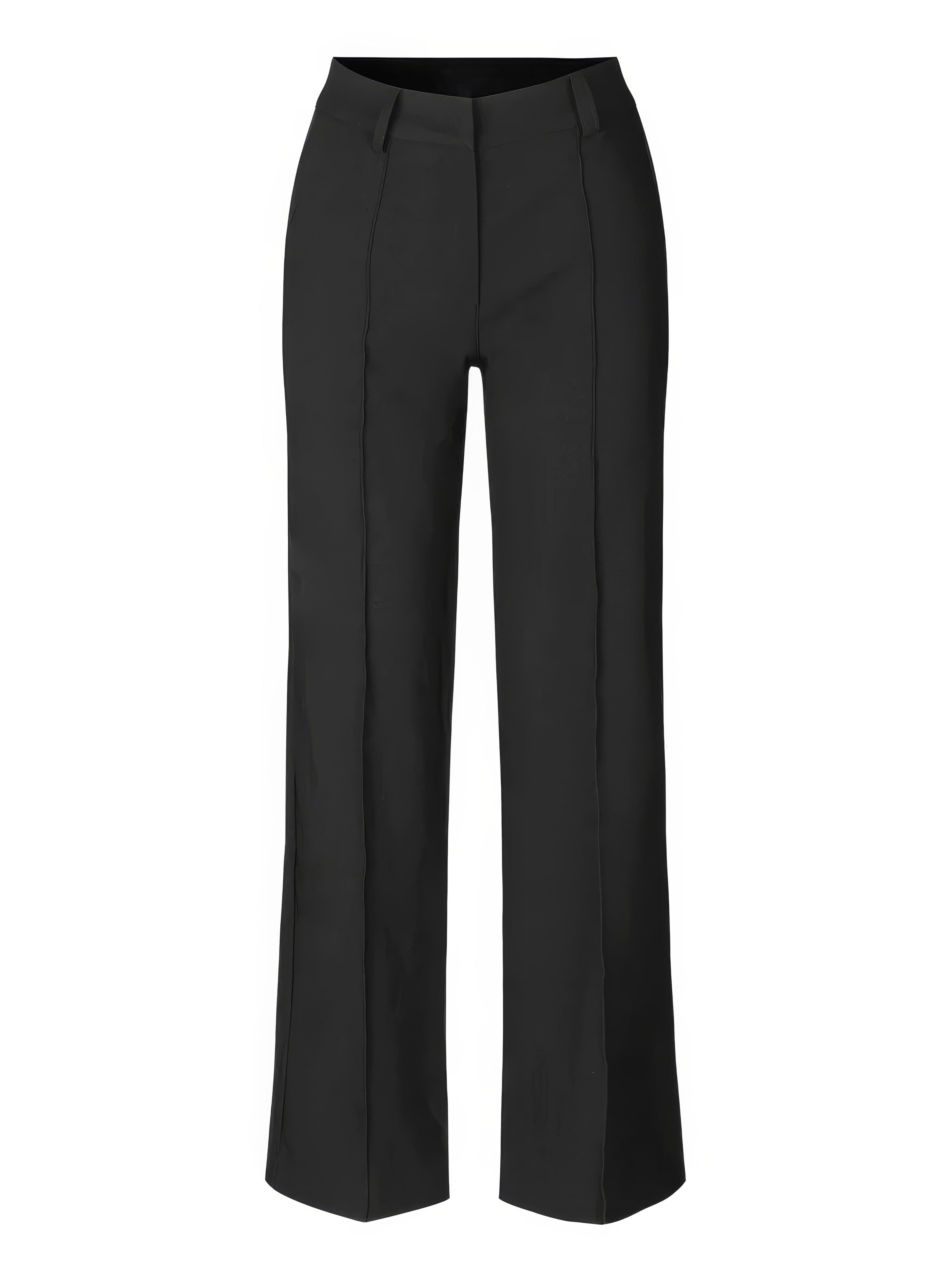 High-Waisted Wide Leg Trousers for Women with Pockets and Belt Loops