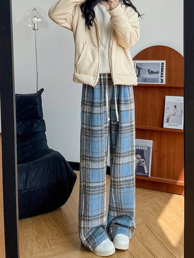 Tara | Classic Check Wool Trousers