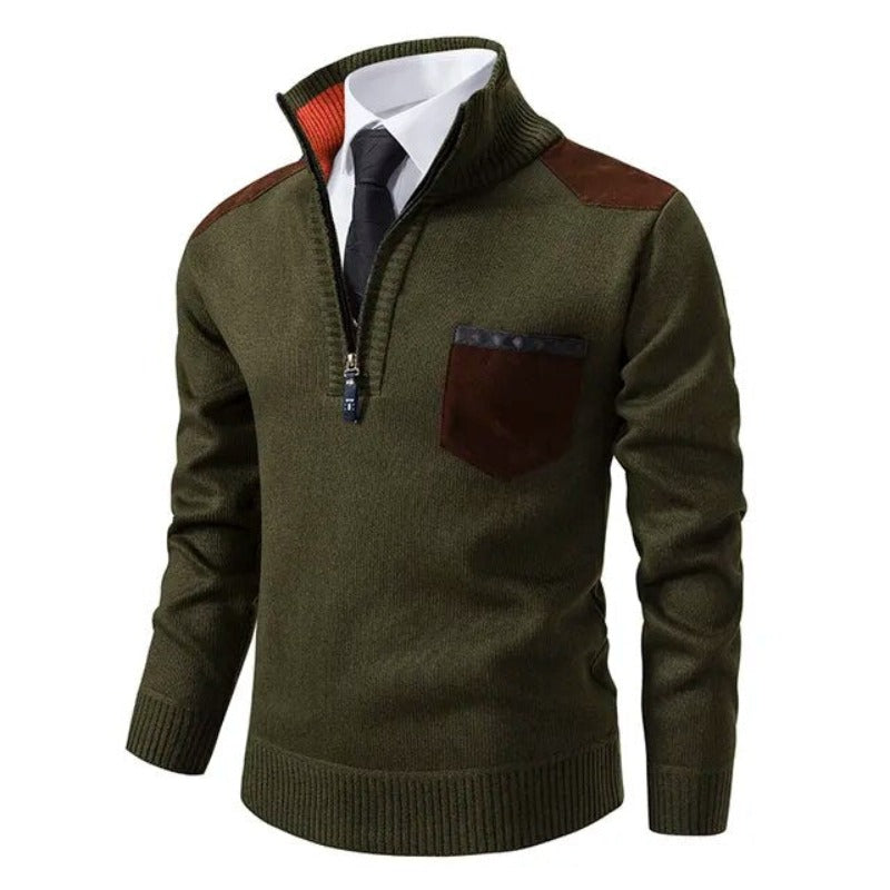 Tiesto | Collared Cashmere Pullover with Chest Pocket