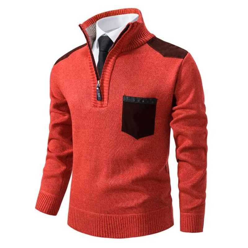 Tiesto | Collared Cashmere Pullover with Chest Pocket
