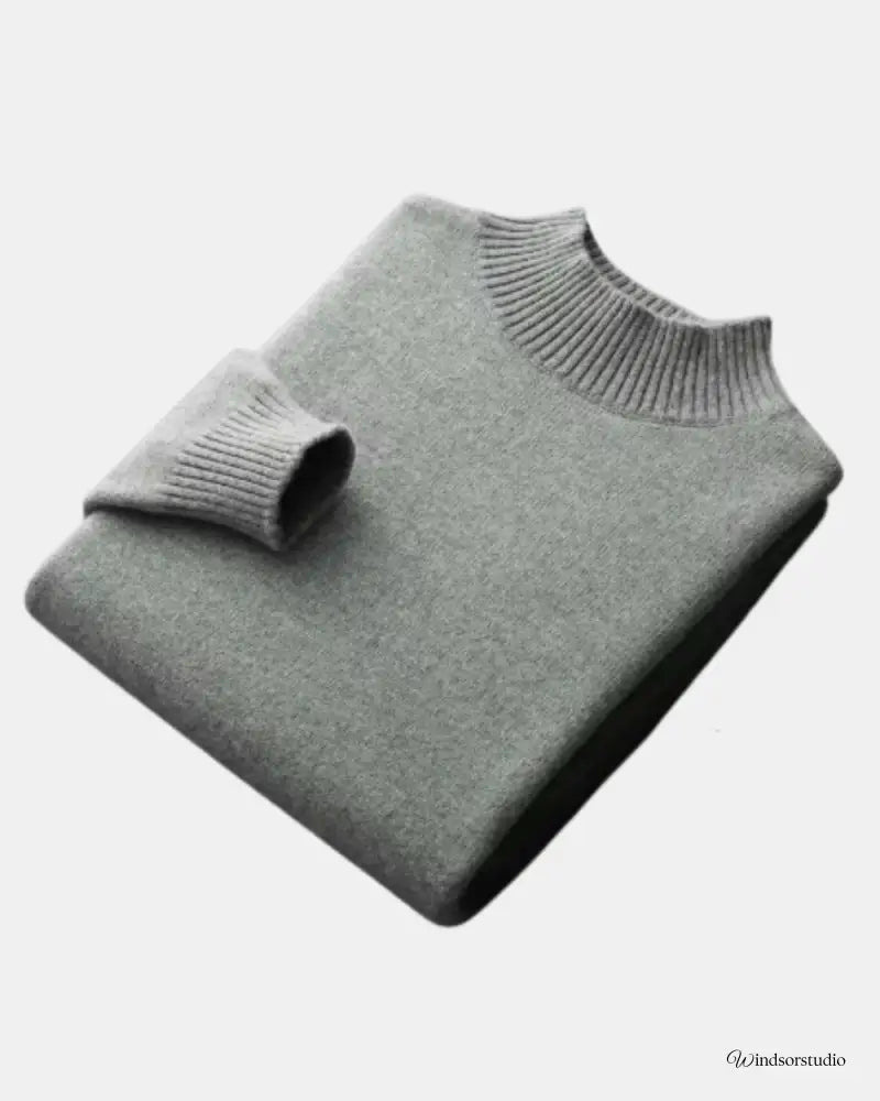 Wool Half Jumper by Mercurius Olive Green / S