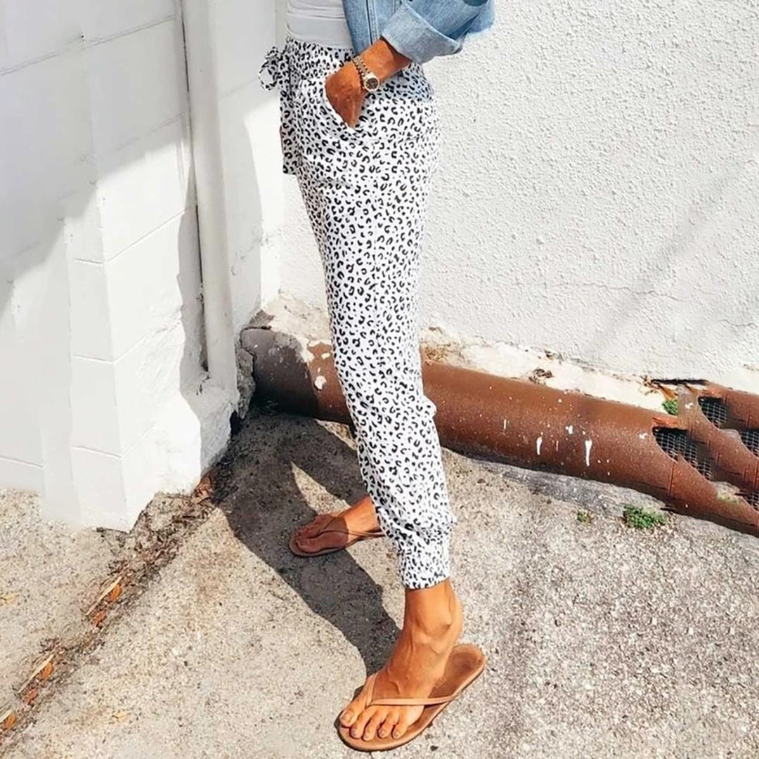 Xandra | Leopard Print Women's Trousers