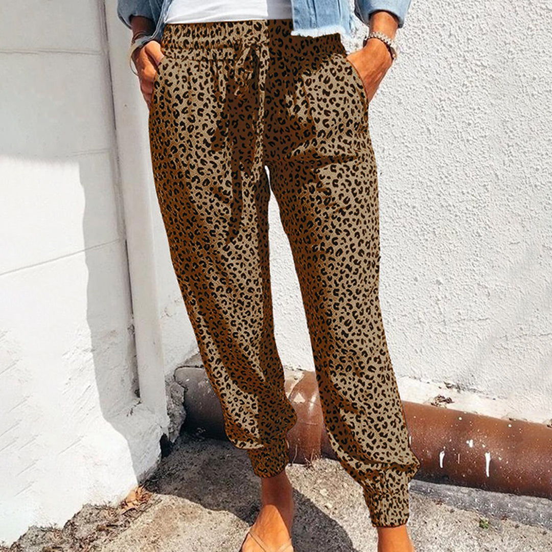 Xandra | Leopard Print Women's Trousers