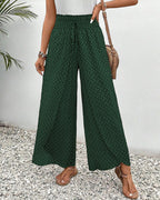 Sophie-Rae - Bohemian Print High-Waisted Lightweight Trousers