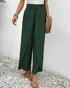 Sophie-Rae - Bohemian Print High-Waisted Lightweight Trousers