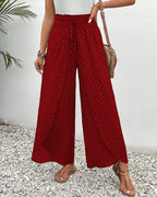 Sophie-Rae - Bohemian Print High-Waisted Lightweight Trousers