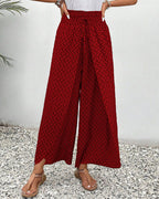 Sophie-Rae - Bohemian Print High-Waisted Lightweight Trousers